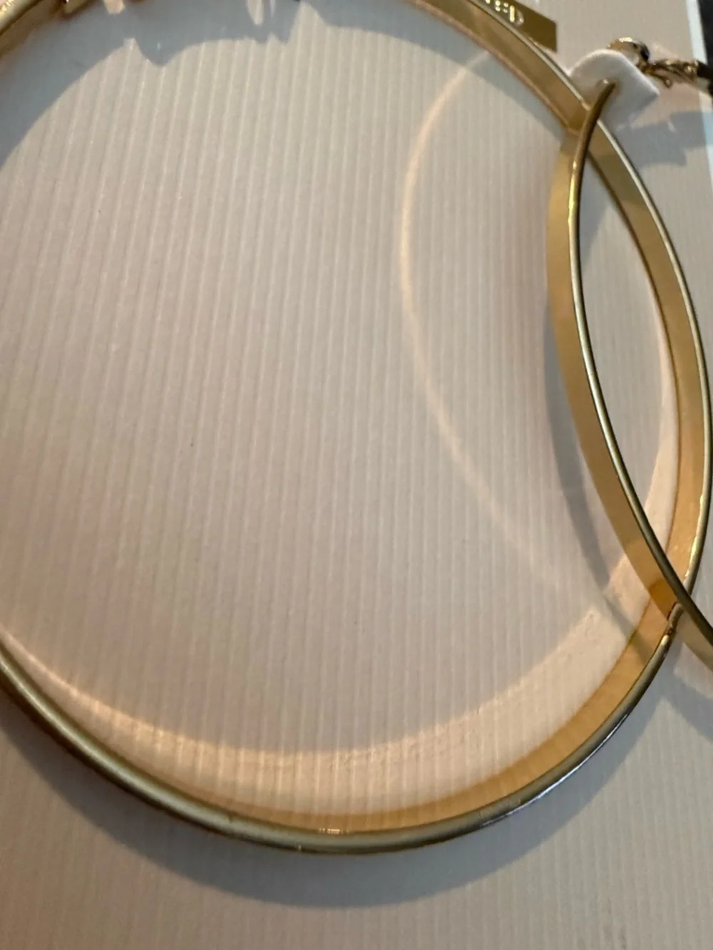 Ava & Aiden Ava & Aiden Gold Plated Square Edge Large Hoop Earrings